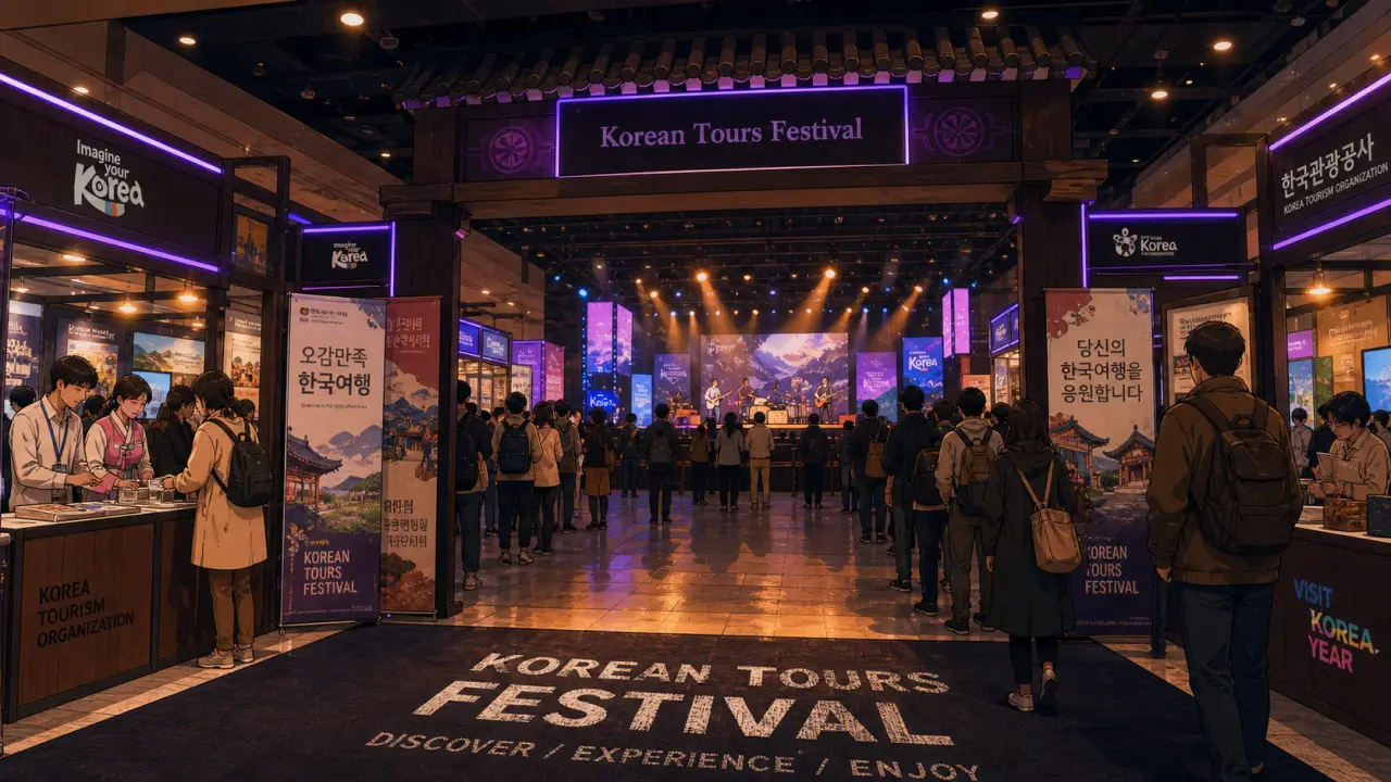 festival coreen tours : file devant les stands Korean Tours Festival à Tours