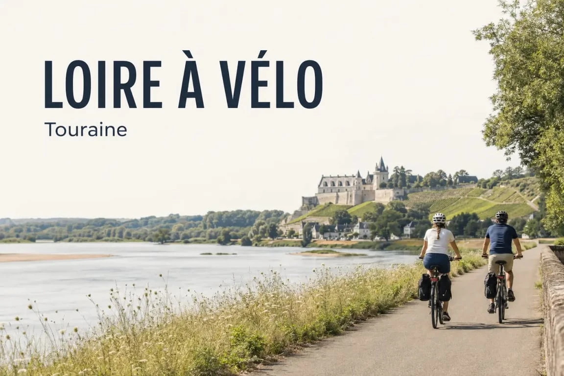 Guide du Routard Touraine : cyclistes sur la Loire à Vélo entre Loire, vignes et châteaux
