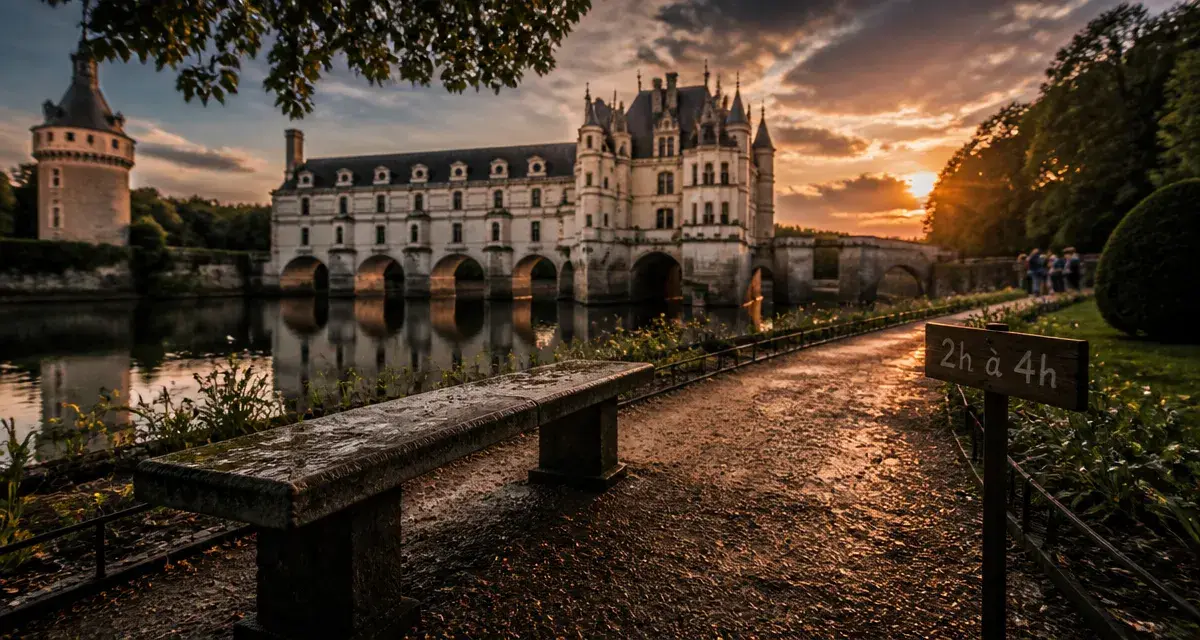 Temps de visite de Chenonceau : 2h ou 4h au coucher du soleil